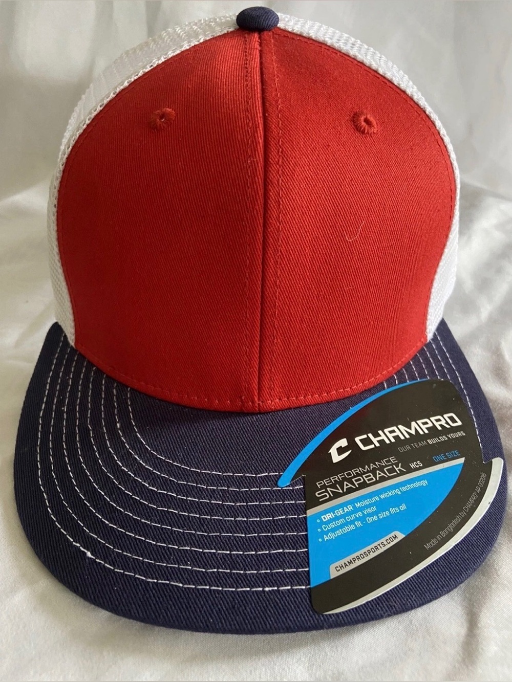 Champro Red & Navy Performance Snapback Hat